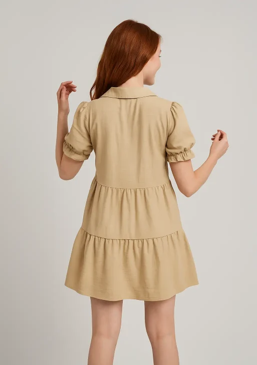DKNY – Size 10 / Poplin Tiered Midi Dress