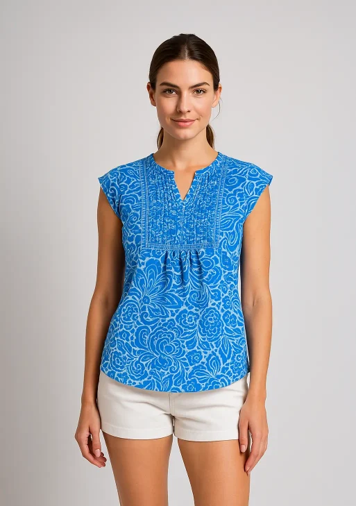 Tommy Hilfiger - Top M / Sleeveless Knotted V-Neck Blouse
