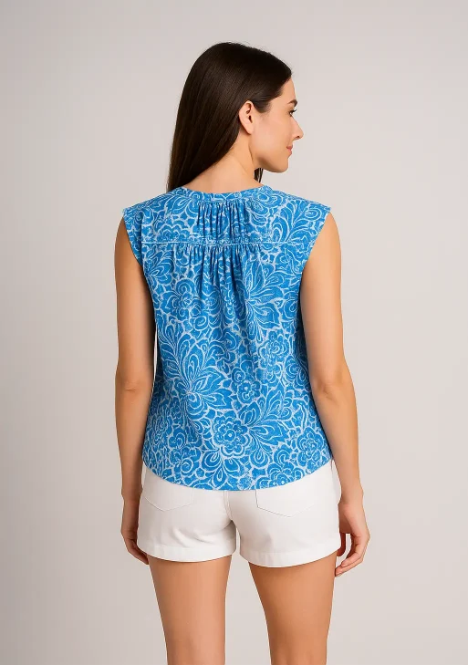 Tommy Hilfiger - Top M / Sleeveless Knotted V-Neck Blouse